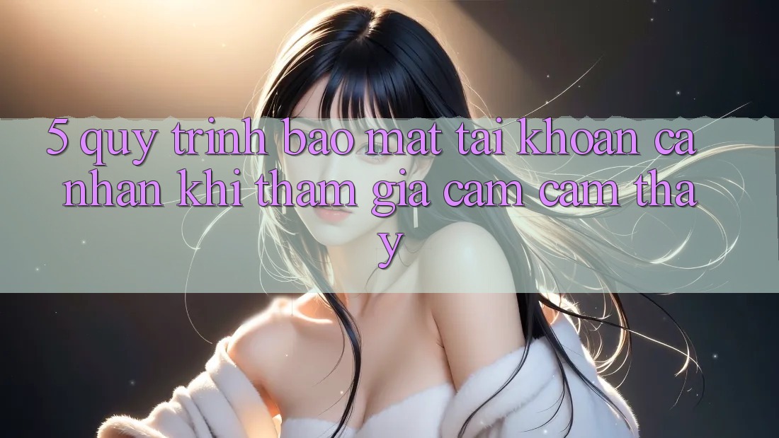 5. Quy trình bảo mật tài khoản cá nhân khi tham gia cảm cảm thấy