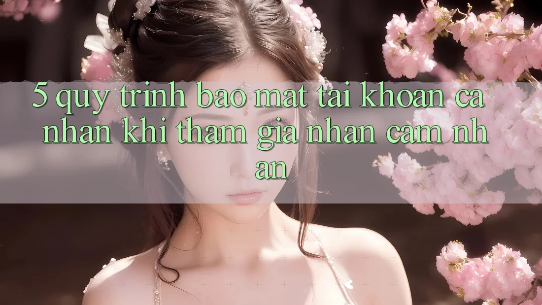 5. Quy trình bảo mật tài khoản cá nhân khi tham gia nhận cảm nhận
