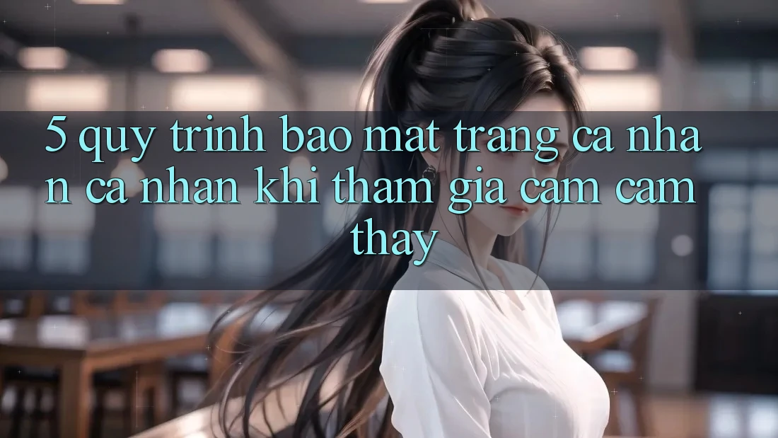 5. Quy trình bảo mật trang cá nhân cá nhân khi tham gia cảm cảm thấy