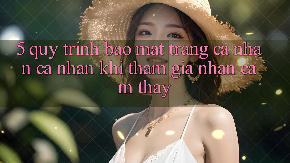 5. Quy trình bảo mật trang cá nhân cá nhân khi tham gia nhận cảm thấy