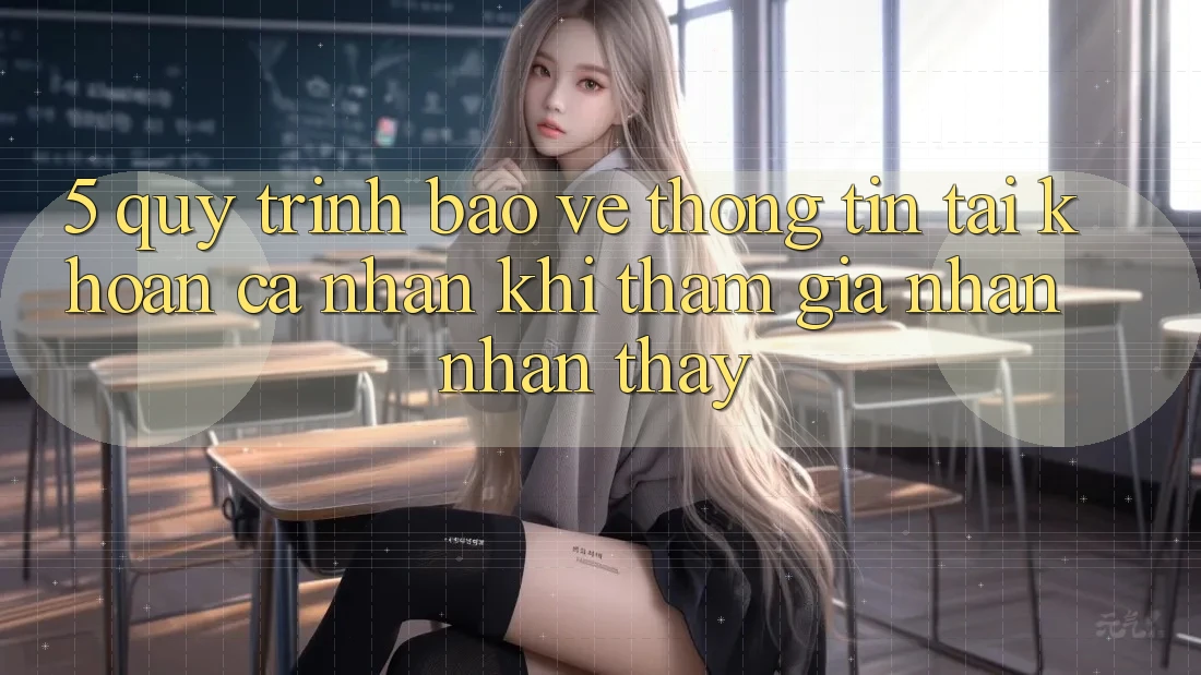 5. Quy trình bảo vệ thông tin tài khoản cá nhân khi tham gia nhận nhận thấy